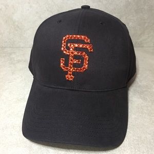 NEW MLB SF GIANTS WOMENS BLING ADJUSTABLE HAT